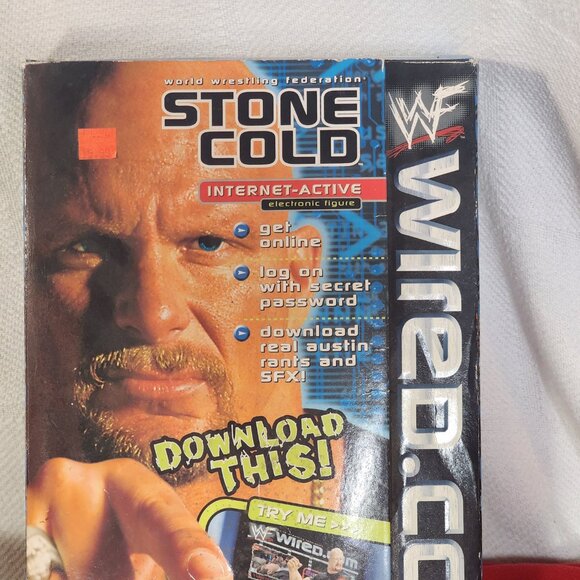 Jakks Pacific Vtg Titan Sports WWF Stone Cold Internet-Active Electronic Figure - Picture 3 of 16
